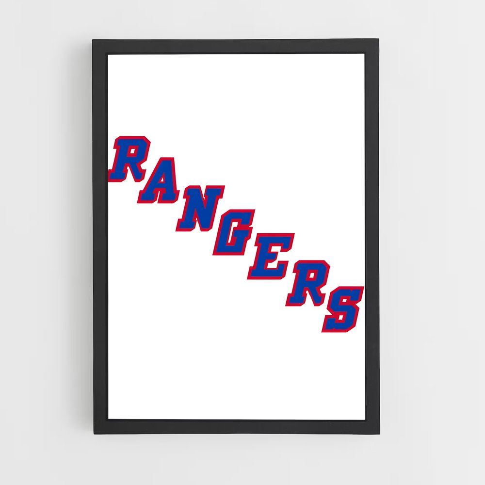 Poster New York Rangers Design iconique – affiche Hockey sur glace (vue 2)